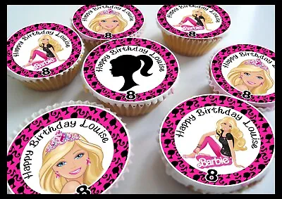£3.50 • Buy Unofficial Barbie Edible Personalised Cupcake Toppers
