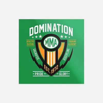 Mixed Martial Arts Fight Academy Domination Vinyl Sticker Decal • $2.75