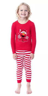 Sesame Street Unisex Family Christmas Santa Elmo Sleep Pajama Set • $29.99