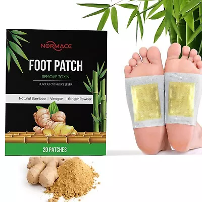 Normace Detox Cleansing Foot Pads To Remove Toxins For Better Sleep | 20 Patches • $13.99