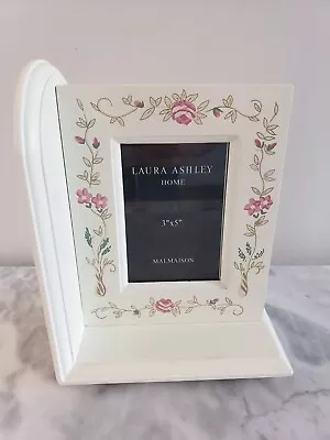 Vtg Laura Ashley Photo Frame Bookend Wood Floral Romantic Flowers Cottagecore • £24.12