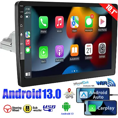 10.1'' Double 2 Din Android 13 Touch Screen Car Stereo Radio GPS WIFI BT Carplay • $70.32