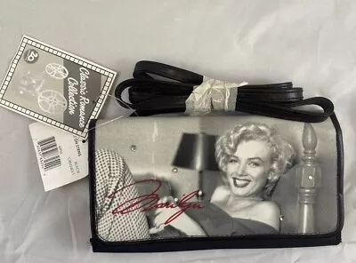 Marilyn Monroe Crossbody Wallet Clutch B&W Photo Signature NOS READ RARE? • $462.47