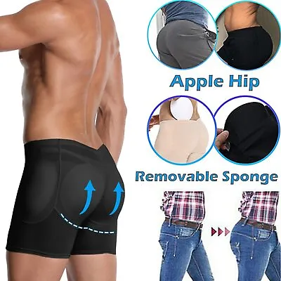 Men Fake Buttocks Underwear Butt Lift Boxer Shorts Padded Panties Hip Enhancer • $21.79