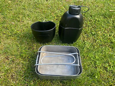 British Army Survival Camping Pack Bottle Cup And Mess Tin Genuine Issue • $18.59