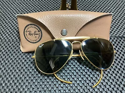 Ray-Ban VTG B&L Diamond Hard Outdoors Aviator Wrap-Around Sunglasses • $58.99