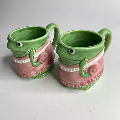 Vintage Otagiri  Frog Tea Cups Mugs By Mary Ann Baker Made In Japan Lot Of 2 • $28.75