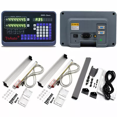 2 Axis Digital Readout DRO Display 8  38  Linear Scale Kit Encoder Mill Lathe US • $197.30