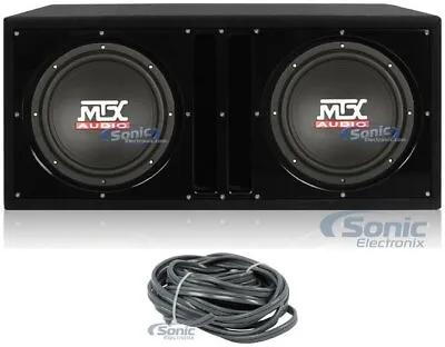 2) MTX TN10-04 10” 600W Car Subwoofers W/ Dual Vented Sub Box Enclosure Bundle • $239.95