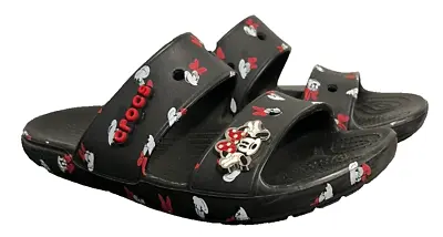 DISNEY EXCLUSIVE MINNIE MOUSE ICONIC CROCS COMFORT SANDALS Adult Size M10 W12 • $22.95