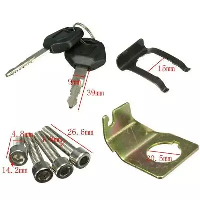 Cover Seat Lock Key ×1 Motorcycle Refit Electrical Ignition Switch Fuel Gas Cap  • $53.38