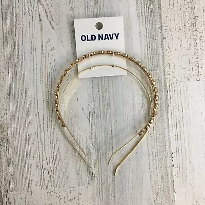 Old Navy Womens Gold Metal Headbands Set Of 2 • $10.79