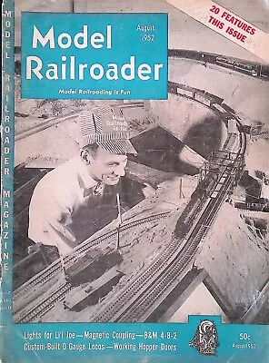 Model Railroader Magazine August 1952 Magnetic Coupling Working Hopper Doors • $11.99