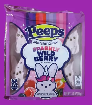 Peeps Sparkly Wild Berry Marshmallow 10-Bunny Easter Candy Pack Gluten/Fat Free • $6.74