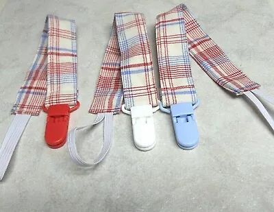 Pacifier Clip NB Baby Infant Toddler Holder Teething Ring Pasi Binky  Red Blue • $5