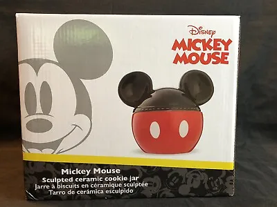 Disney NIB Mickey Mouse Sculpted Ceramic Cookie Jar • $70