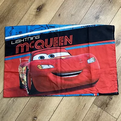 Disney Pixar Cars Lightning McQueen Pillowcase Standard Size 29.5x19  Polyester • $9.99