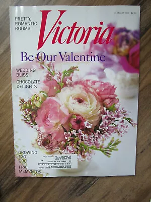 FEB 2001 Victoria Magazine VALENTINE Pretty Romantic Rooms • $9.99