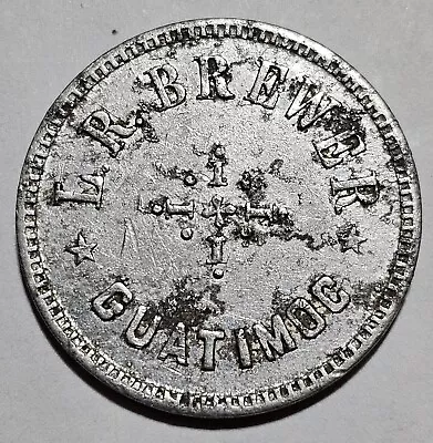 Guatimoc Mexico Coffee Plantation Token L.R. BREWER 3 CENTAVOS • $14.95