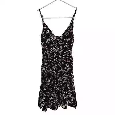 Zaful ~ Black Floral Spaghetti Strap Mini Dress ~ Size Medium (US 6) • $10