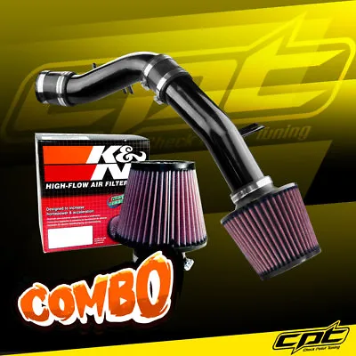 For 12-17 Veloster 1.6L 4cyl Non-Turbo Black Cold Air Intake + K&N Air Filter • $127.96