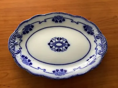 Antique W .H.Grindley Blue Flow Platter 1891-1914 • £10