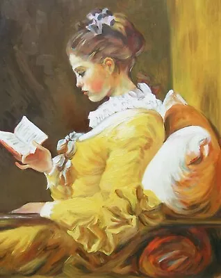 Oil Painting - Copy Of Young Girl Reading By Fragonard Painted By Ruth Parker  • £320