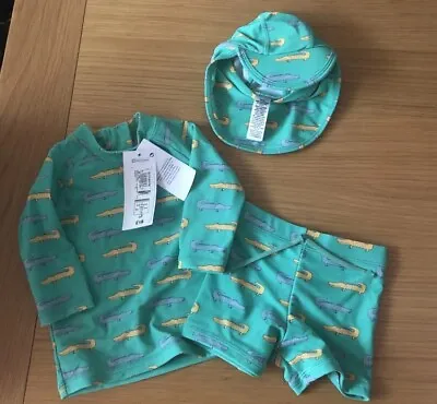 M&S Uv Swim Set 3pc Age 3-6 Months Long Sleeve Rrp £18 • £10