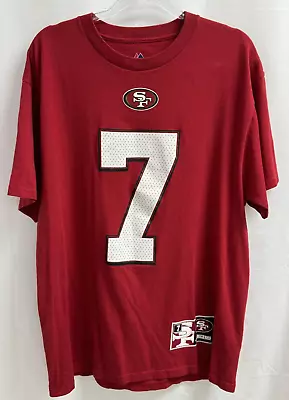 San Francisco 49ers T-Shirt #7 Colin Kaepernick Size Large NFL Majestic Football • $10