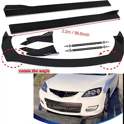 For Mazda 5 6 CX-3 Front Bumper Lip Chin Spoiler Splitter Body Kit+Side Skirt • $99.99