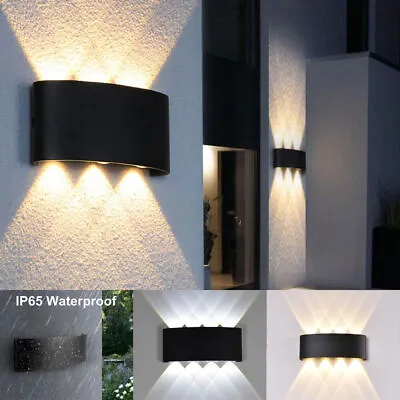 Modern LED Up Down Wall Lights Lighting Fixture Outdoor Indoor Lamp Lighting UK • £8.11