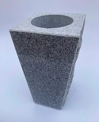Granite Memorial Vase Tapered 6 X6 X10  Gray • $110