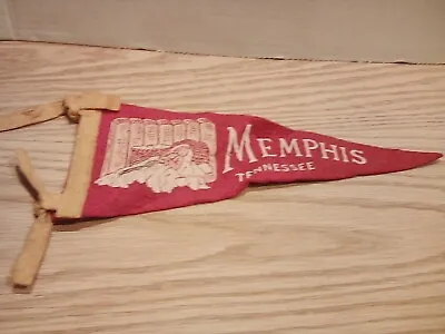 Vintage 1960's Memphis Tennessee Cotton Bales Souvenir Felt Pennant.  VERY GOOD • $13.19