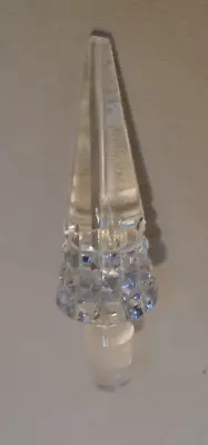 DECANTER CRYSTAL STOPPER Round Top 4.5  Tall 1.25  Across Base On Top Vintage • $14.99