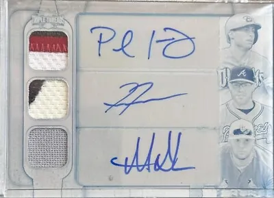 2014 Topps Triple Threads Baseball FREDDIE FREEMAN PAUL GOLDSCHMIDT💎AUTO💎1/1💎 • $525