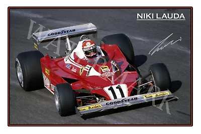 $27.85 • Buy NIki Lauda Signed 12x18 Inch Photograph Poster- '75 '77 & 1984 F1 World Champion