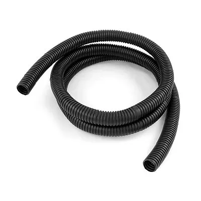 Conduit Pipe Plastic 2m X 28.5mm Flexible Corrugated Tube PVC Cable Coil Black • £3.99