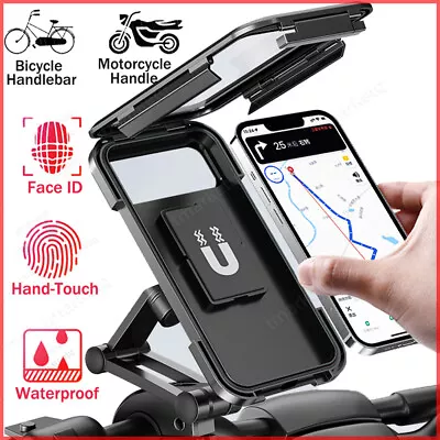 Waterproof Motorcycle Bicycle MTB Handlebar Phone Mount Bike Cell Phone Holder • $11.97