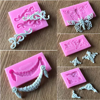 Cake Vintage Relief Border Silicone Fondant Mold Cake Decor Tools Gumpaste Mo_hf • $1.74