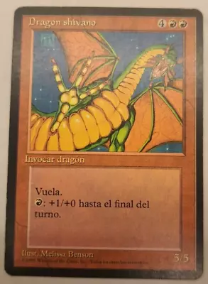 MTG Shivan Dragon FBB Spanish Revised 3rd Edition Rare • $99