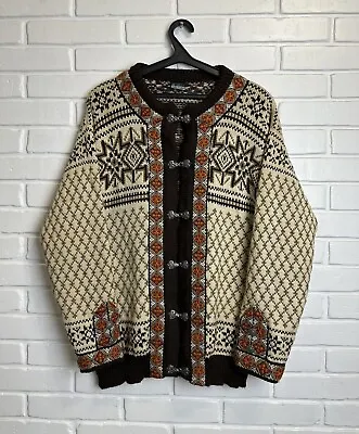 Dale Of Norway Sweater  Knit Cardigan Men Vintage Ski Wool • $110