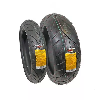 Shinko 180/55ZR17 120/70ZR17 005 Advance Motorcycle Tires Set Front Rear • $216.98