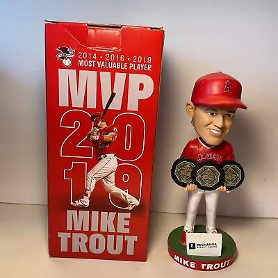 Mike Trout #27 2019 Mvp Los Angeles Anaheim Angeles Bobblehead 1 Of 3 New In Box • $21.50