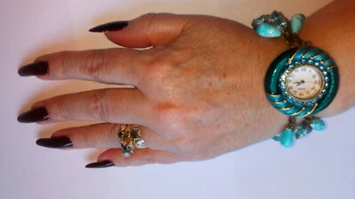 Beautiful Ladies Beaded And Charm Bracelet Watch For All Occasions • £2.39