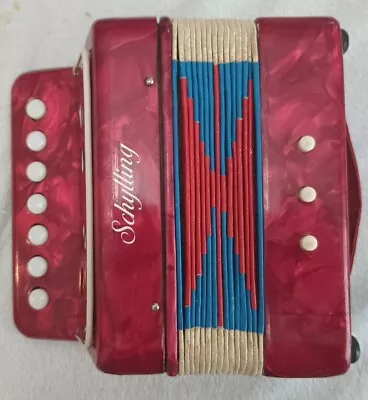 Schylling Little Red Accordion Child Squeeze Box Musical Instrument Toy Vintage • $19.99