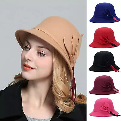 Bowler Hat Super Soft Long Lasting Wide Brim Lady Women Bowler Cap 6 Colors • $14.95