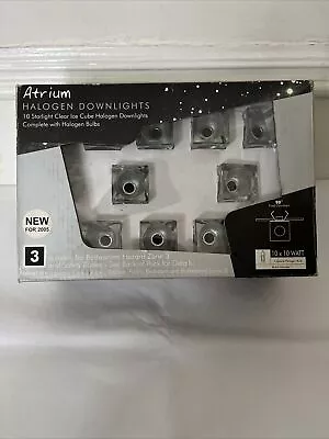 Bathroom Halogen Downlights Starlight Clear Ice Cube With Halogen Bulbs X10 • £17