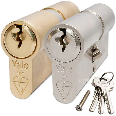 Yale Door Lock Euro Cylinder High Security Anti Bump Barrel PVC Aluminium Timber • $41.75