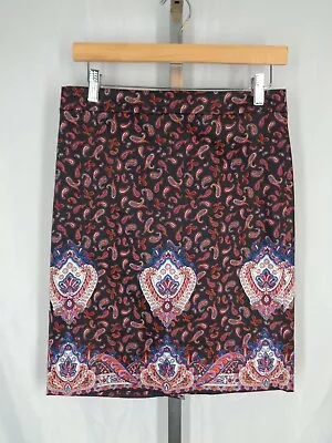 J Crew Factory Paisley Pencil Skirt Size 2 • $13.96