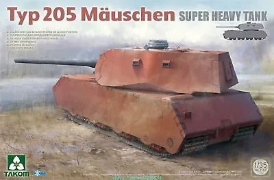 $53.58 • Buy Takom 2159 1/35 Scale Typ 205 Mauschen Super Heavy Tank Plastic Model Kit